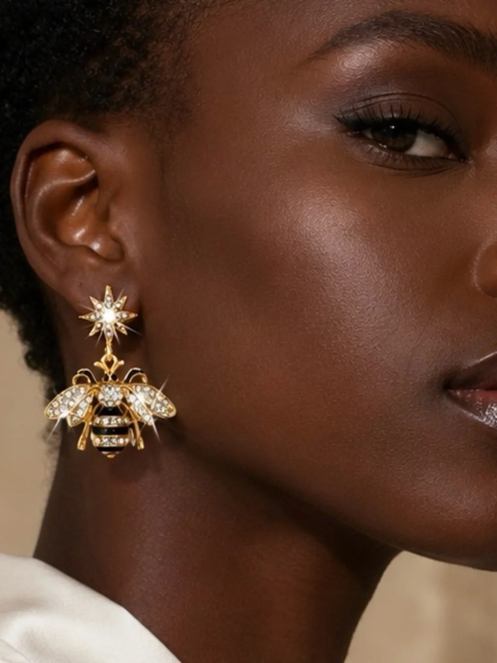 Gold Bee Drop Earrings - Women's Fashion Jewelry NWOT